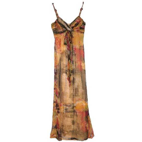 Sue Wong Dresses & Skirts - Sue Wong Size 6 Dress Silk Maxi Waterfall Bow Bead